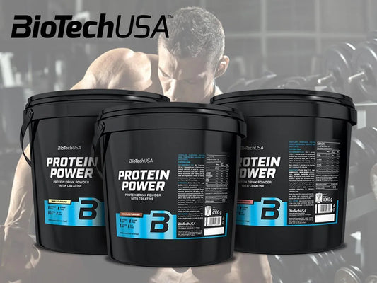 BioTechUSA Protein Power – 4000g Soy Isolate, with Creatine, Sugar-Free, Lactose-Free 