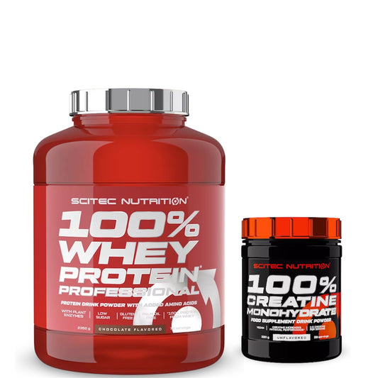 Scitec Nutrition 100% Whey Protein - 2,35kg + Creatine 300 gr + Bonus