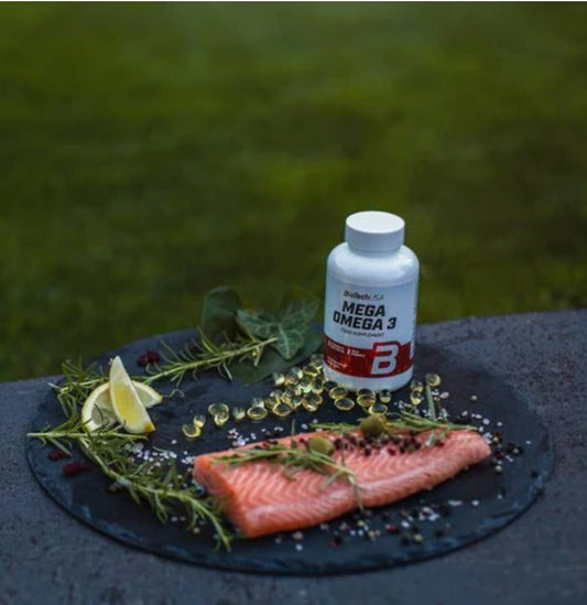 BioTech USA Mega Omega 3 Fetsäuren Fischöl 90 Kapseln EPA DHA NirooX Nutrition.