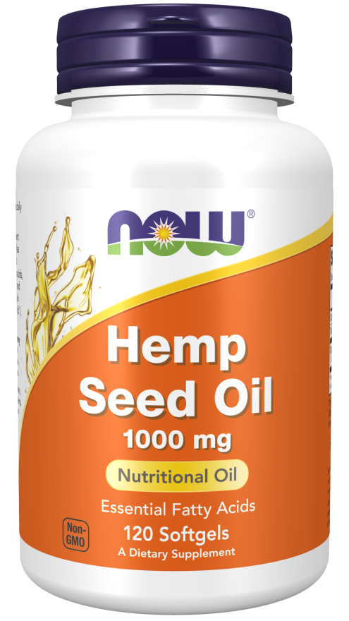 NOW FOODS, HEMP SEED OIL Hanfsamenöl 1000mg 120 Weichkapseln-MHD 30.12.2025