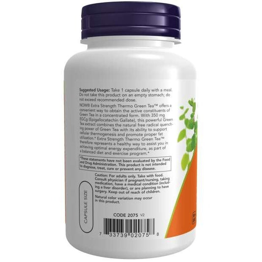 Now Foods Thermo Green Tea - 90 veg caps / Grüner Tee 90 Kapseln