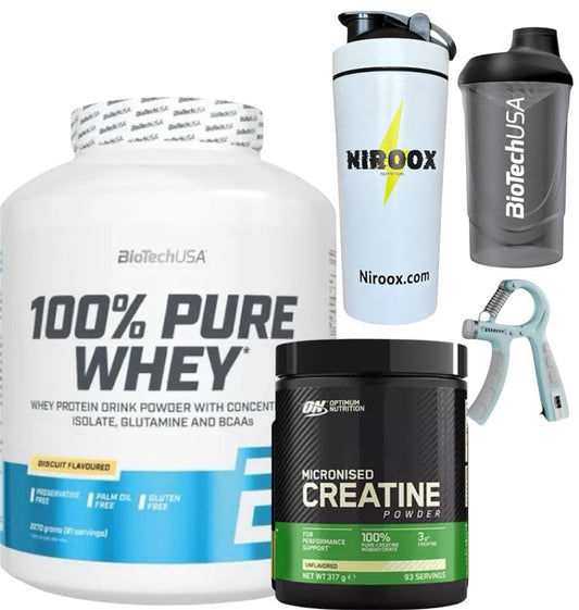 Biotech USA 100% Pure Whey 2270g + 100 % Creatine Monohydrate ON 300 gr  + Bonus