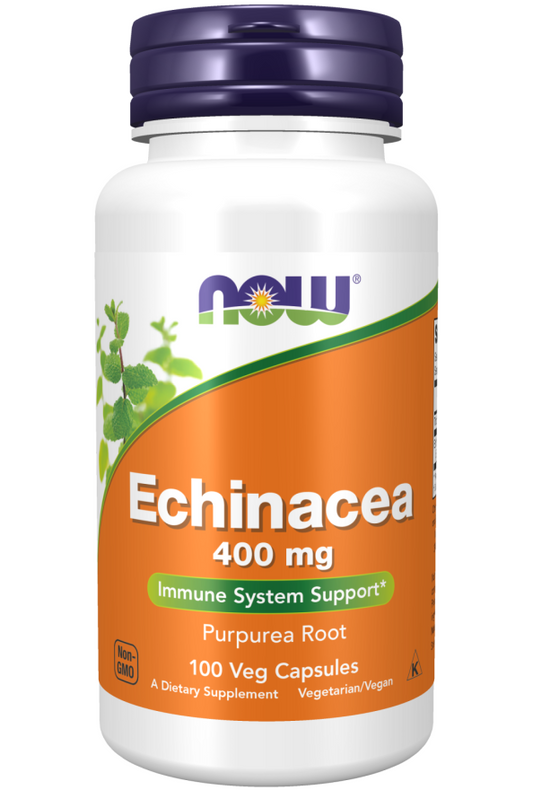 NOW Foods Euchinacea - Echinacea 400 mg - 100 Veg-Kapseln