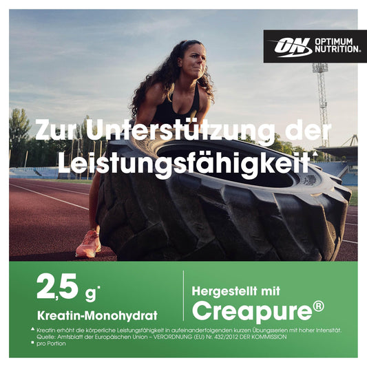 Optimum Nutrition Creatine Monohydrate – Mikronisiert 317 g / 634 g inkl. Bonus