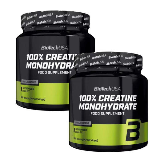 2x Kreatin | Creatine BiotechUSA 100% Kreatin Monohydrat 500g | 2x 147 Serving
