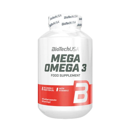 BioTech USA Mega Omega 3 Fetsäuren Fischöl 90 Kapseln EPA DHA NirooX Nutrition.