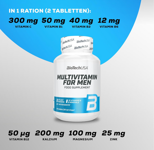 2 x BioTechUSA Multivitamin for Men - 60 tablets