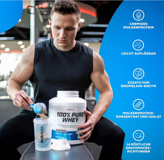 Biotech USA 100% Pure Whey 2270g + 100 % Creatine Monohydrate 300 gr  + Bonus