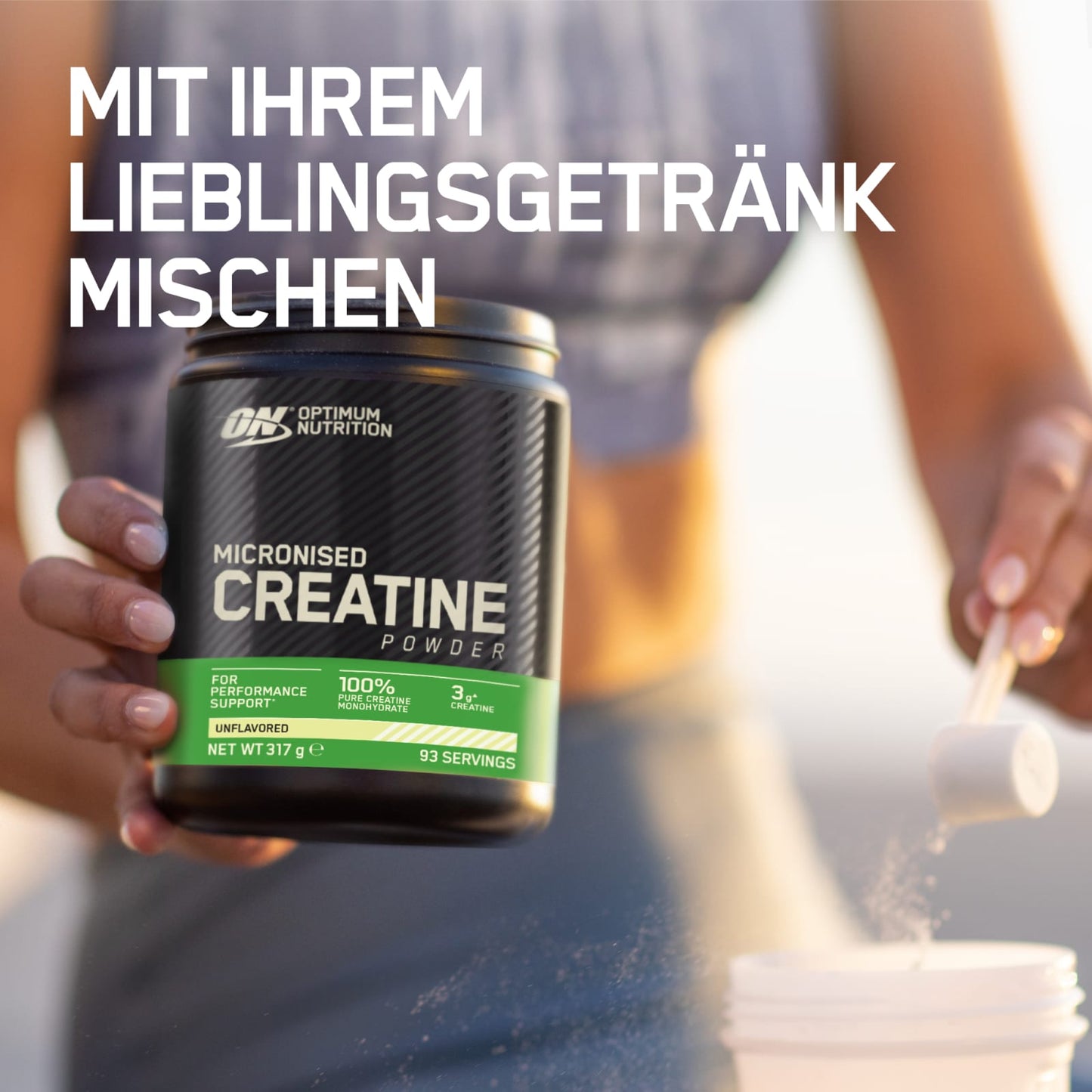 Optimum Nutrition Creatine Monohydrate – Micronized 317 g / 634 g incl. Bonus