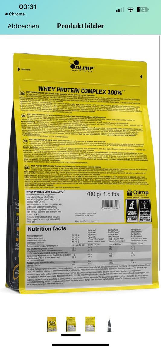 Olimp Whey Protein Complex 100% 2270g Protein 2270 g + Creatin 300 gr + Bonus NirooX Nutrition.