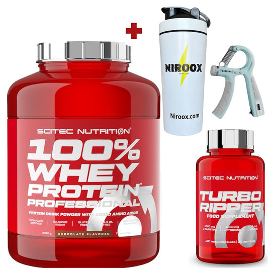 Scitec Nutrition 100% Whey Protein 2350 g +Turbo Ripper 120Kap. + Bonus